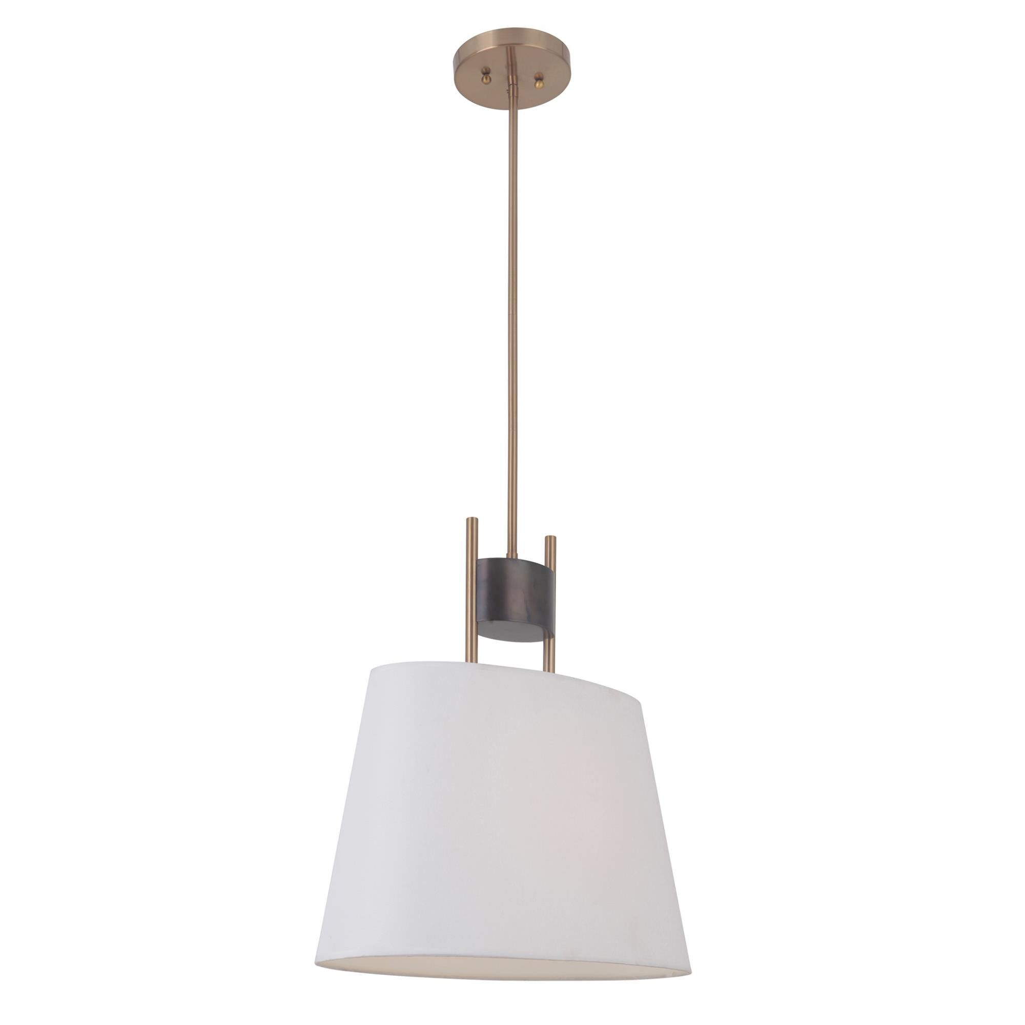 Shown in Fired Steel/Satin Brass finish and Yes glass and Yes shade